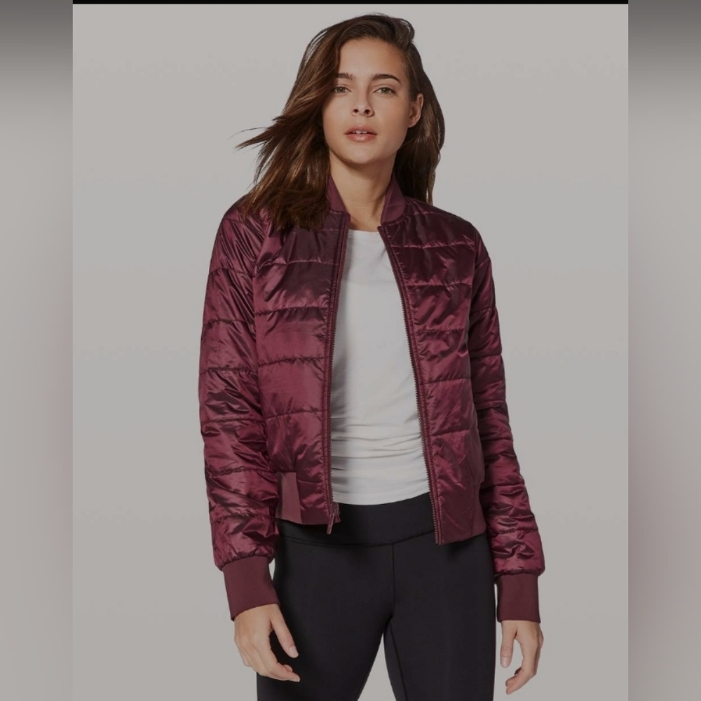 Lululemon Non-Stop Bomber Reversible Redwood/So Merlot Size 4